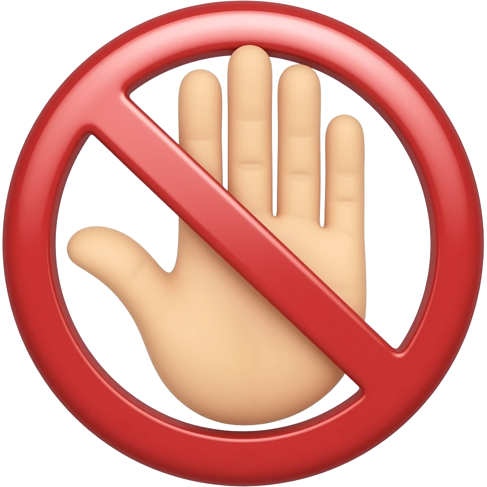 hand gesture interdit emoji