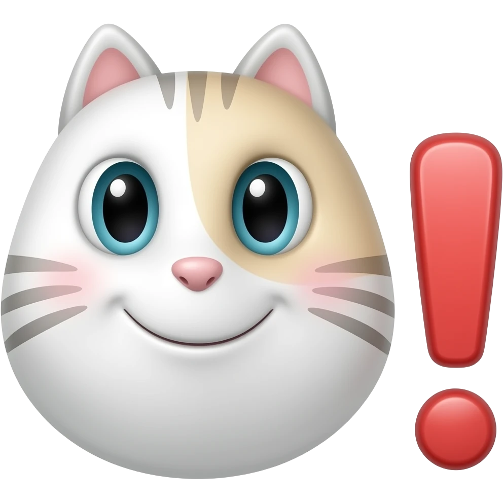 Horray word with exclamation mark emoji