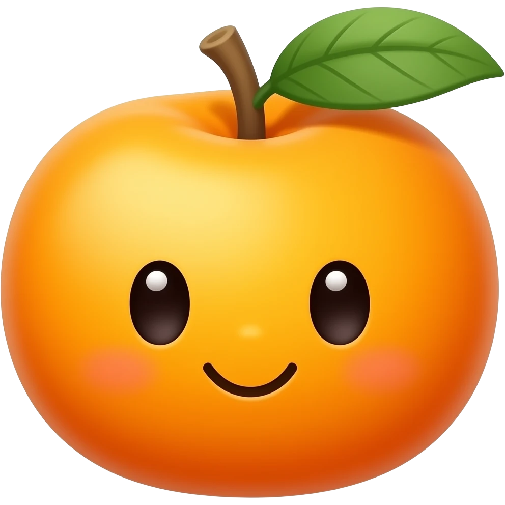 Kawaii naranja kinkan emoji