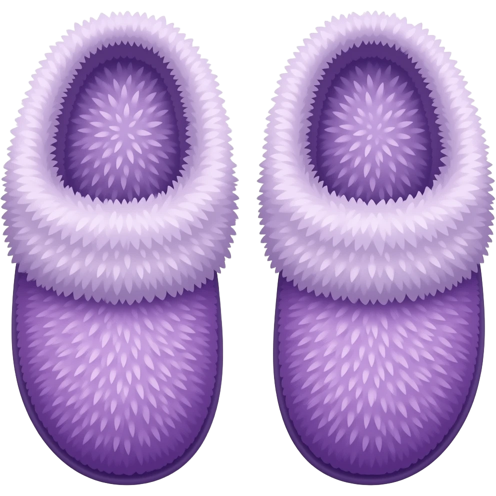 purple slippers emoji