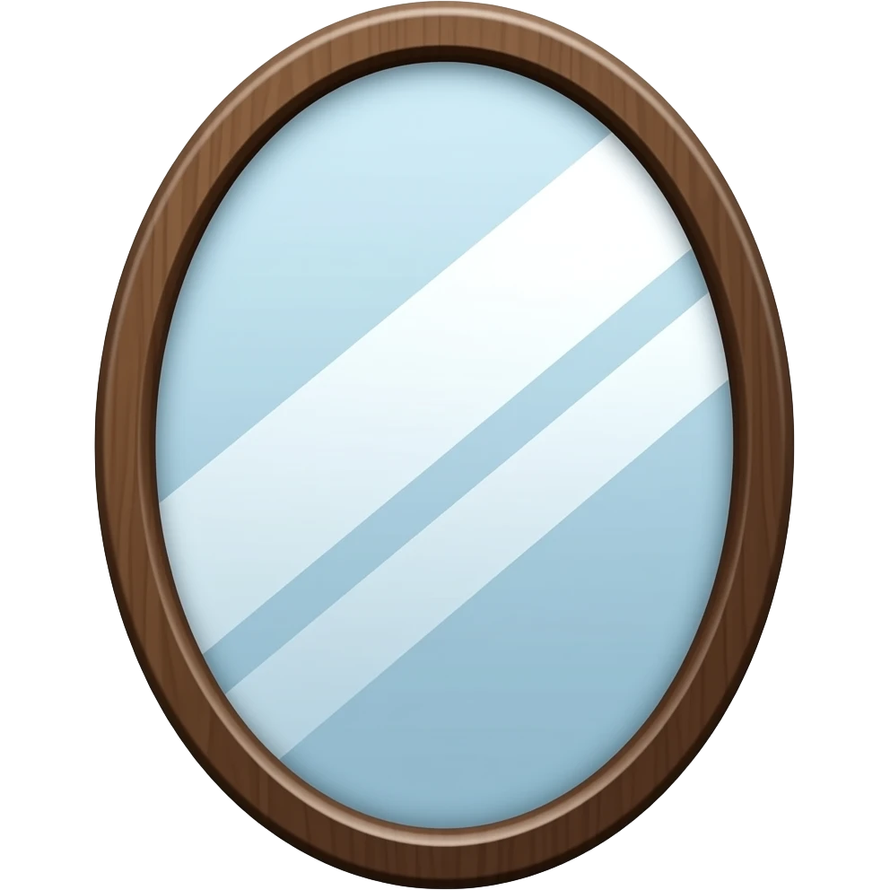 oval mirror emoji
