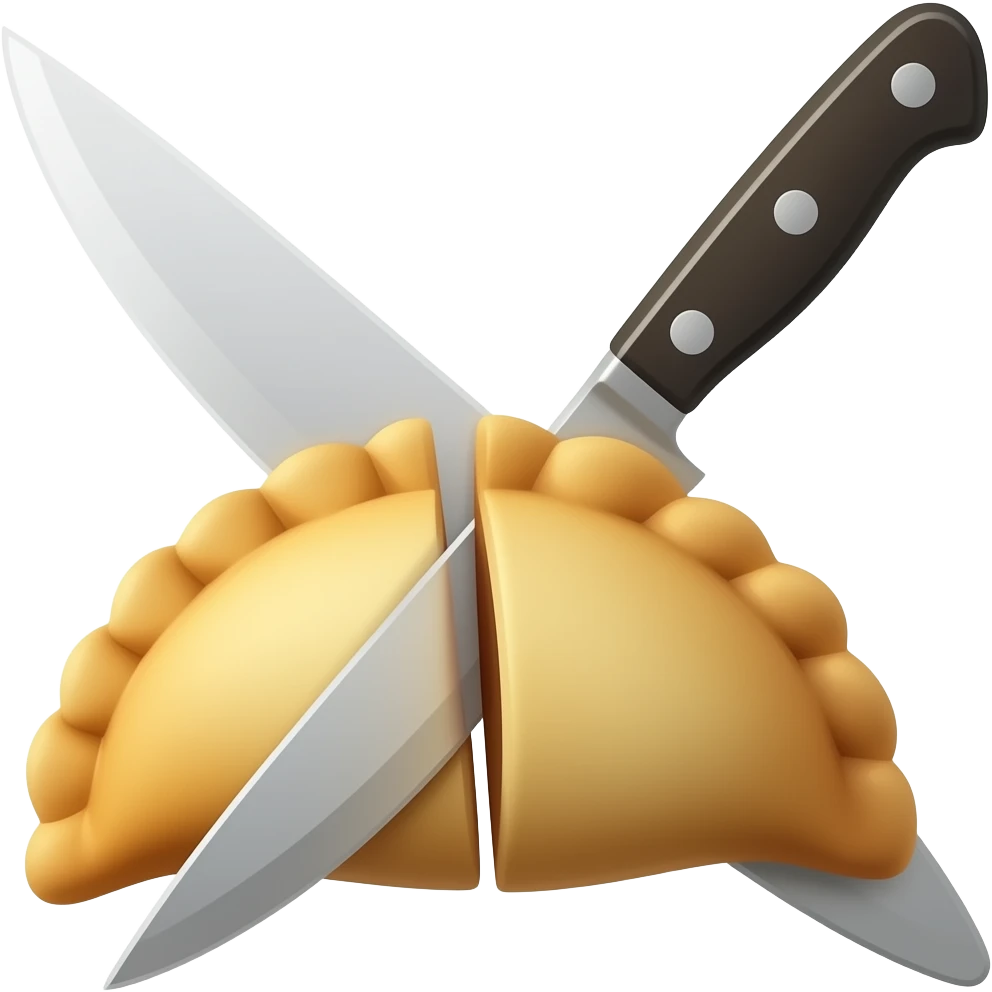 kill this samosa with a knife emoji