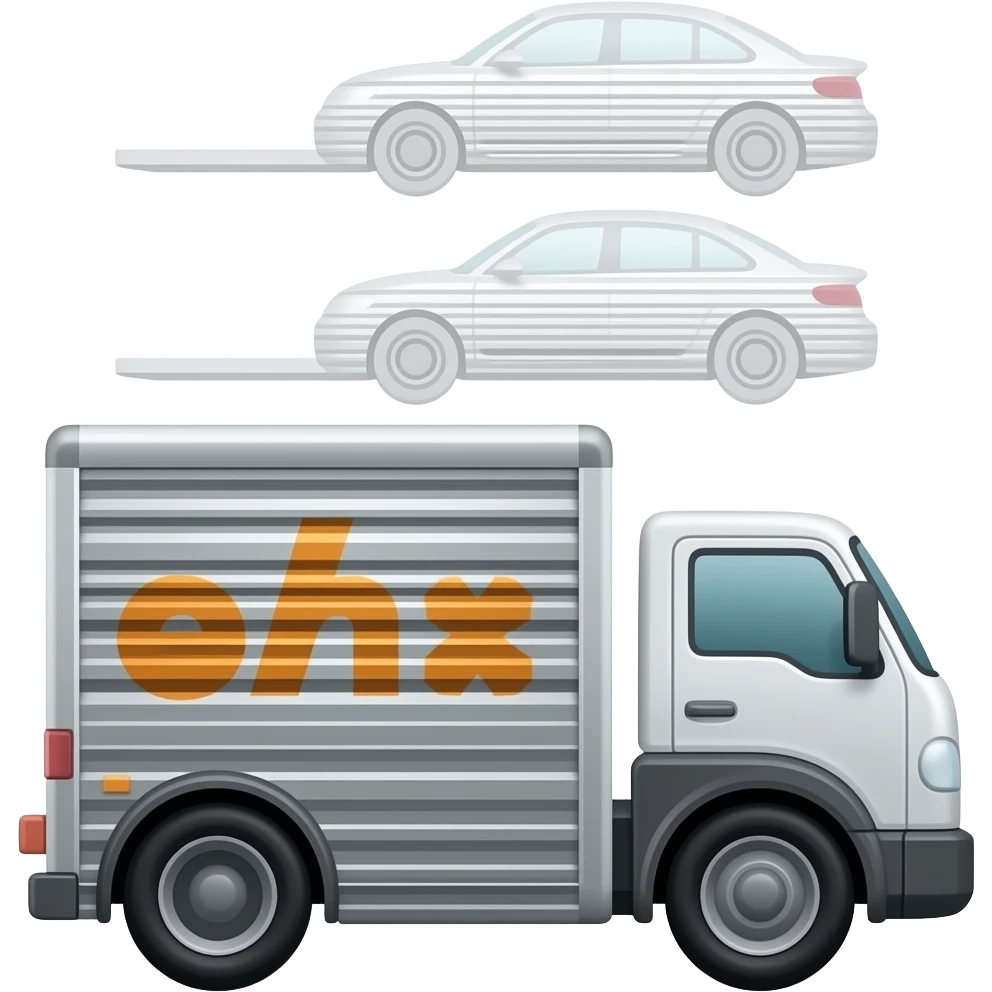 Car carrier Truck side emoji