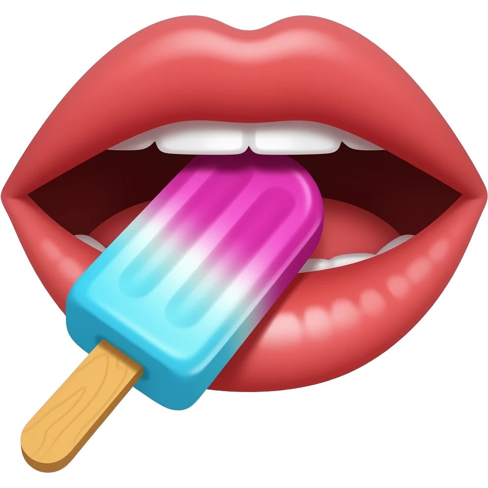 Boca sexi  una paleta de helado emoji