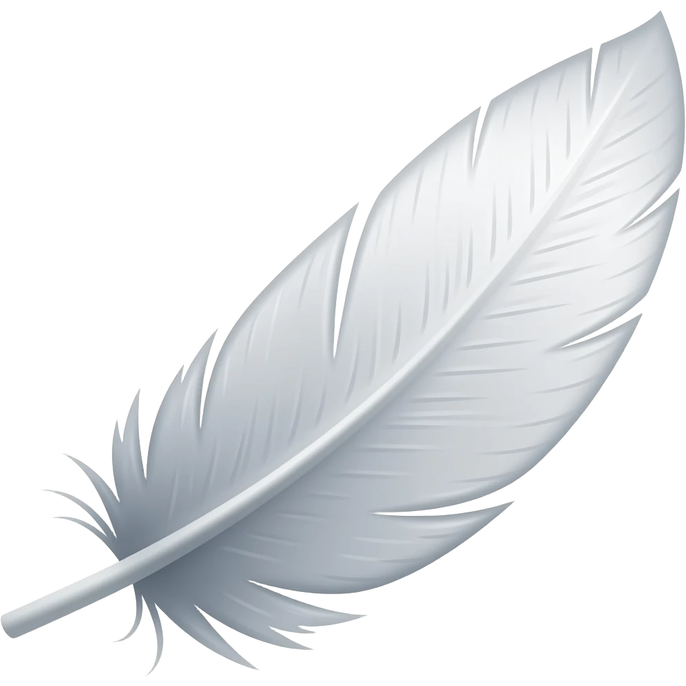 Weightless feather emoji