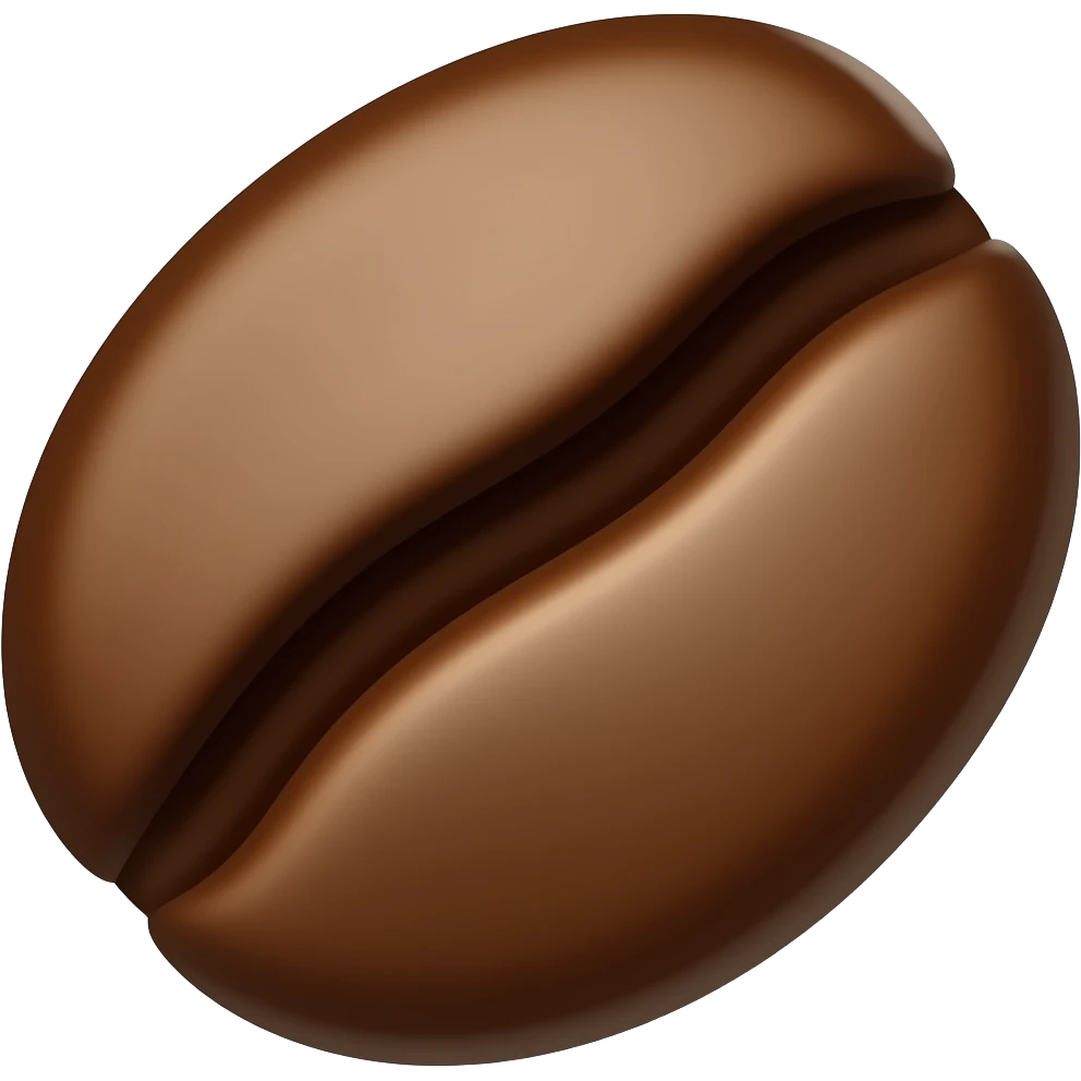 Coffee bean emoji