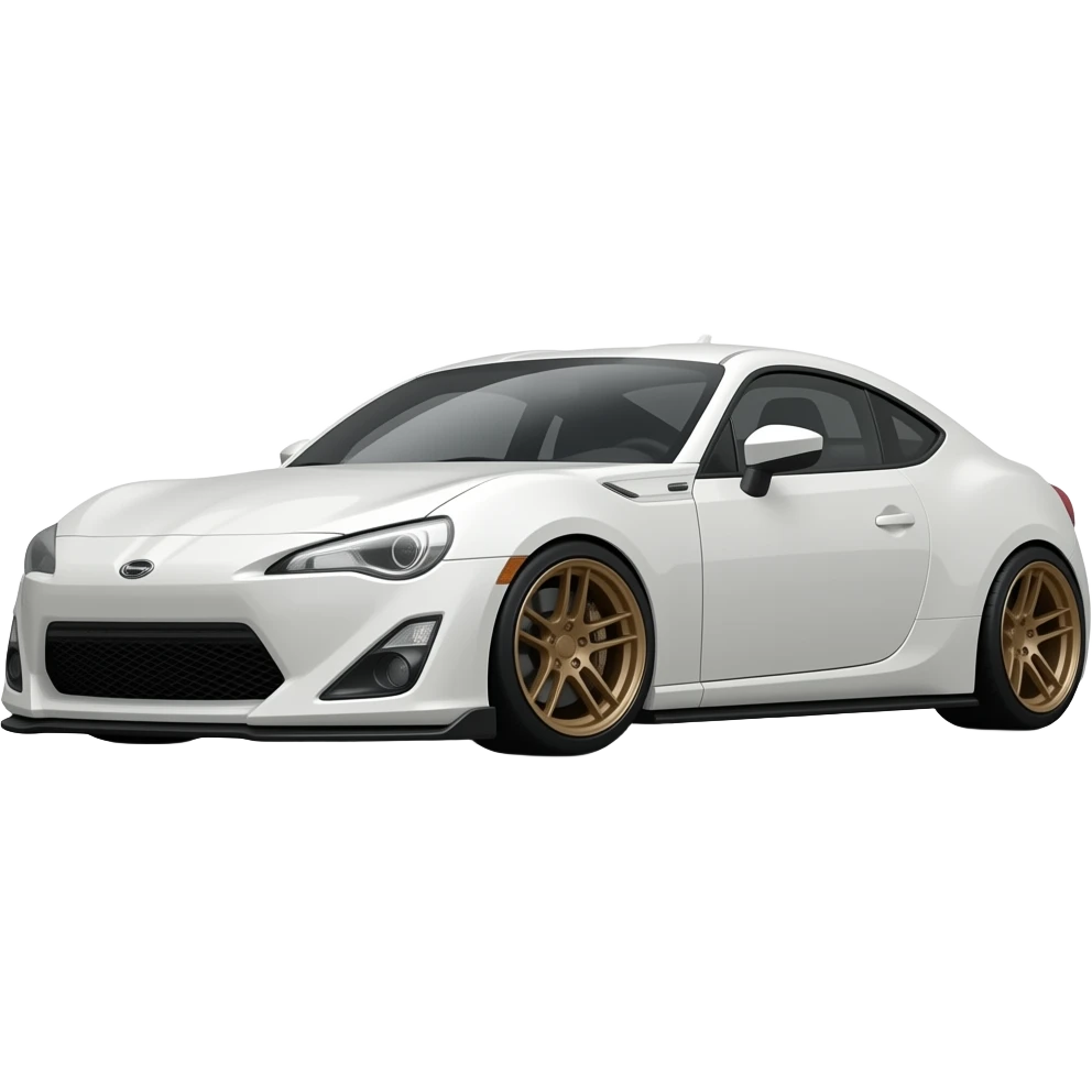White stanced GR86 with bronze RPF1 wheels and black accents emoji