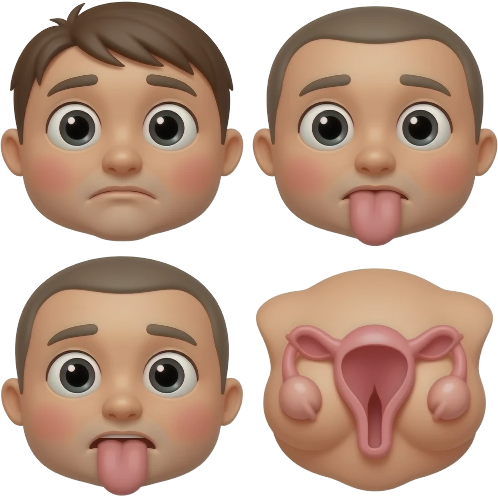 shaded like emojis penises cumming as a border as a border for an image the faces have to be blushing and nervous and there are vaginas next to the penises. very cringe and vivid! ios emoji