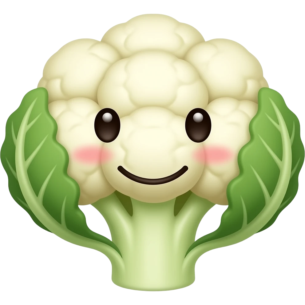 Cauliflower cartoon emoji