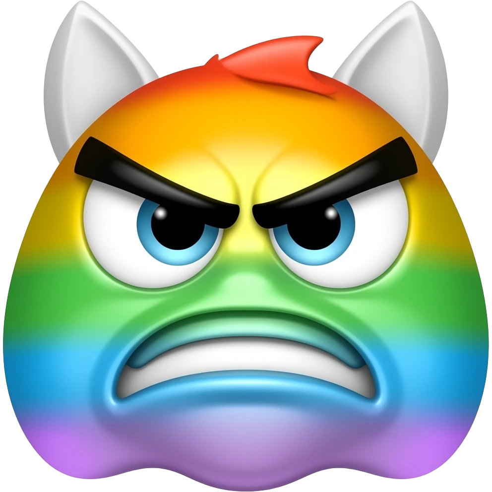 angey rainbow 😡😡😡 emoji
