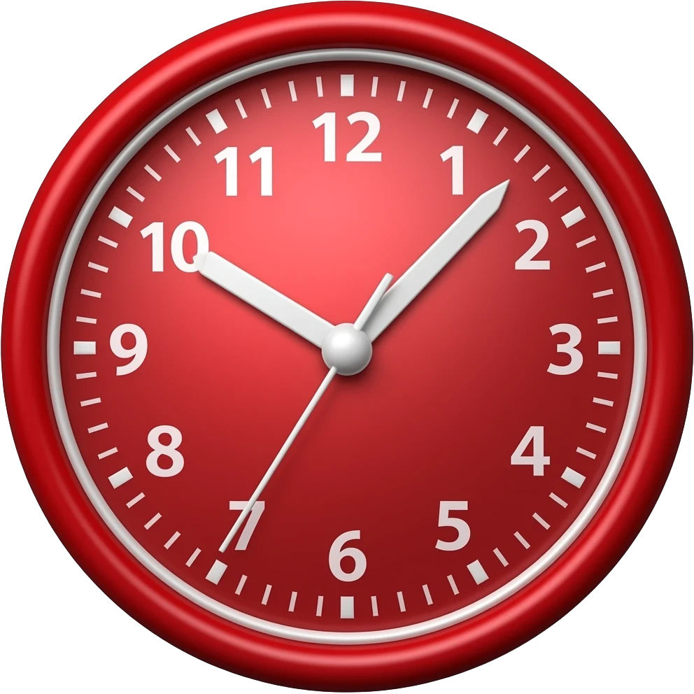 Red Clock emoji