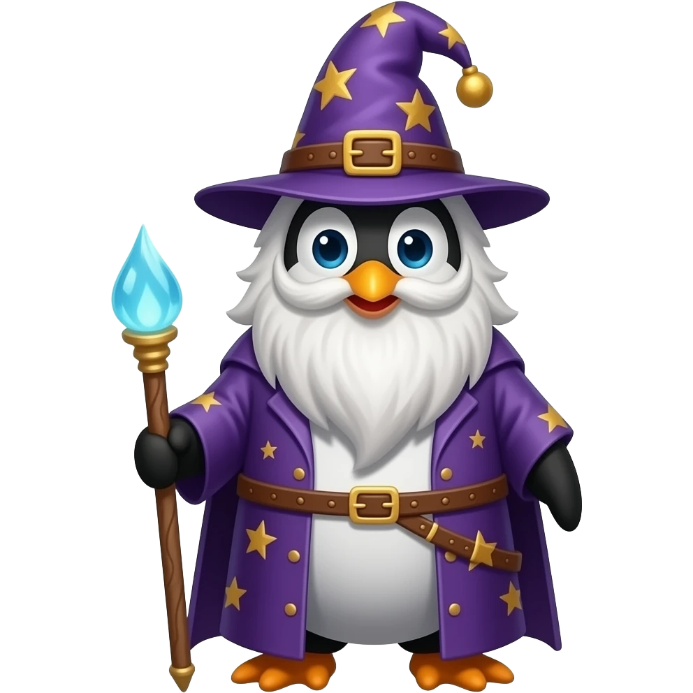 Penguin Wizard emoji