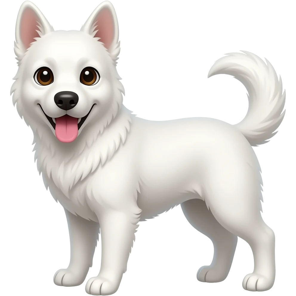 Біла собака emoji