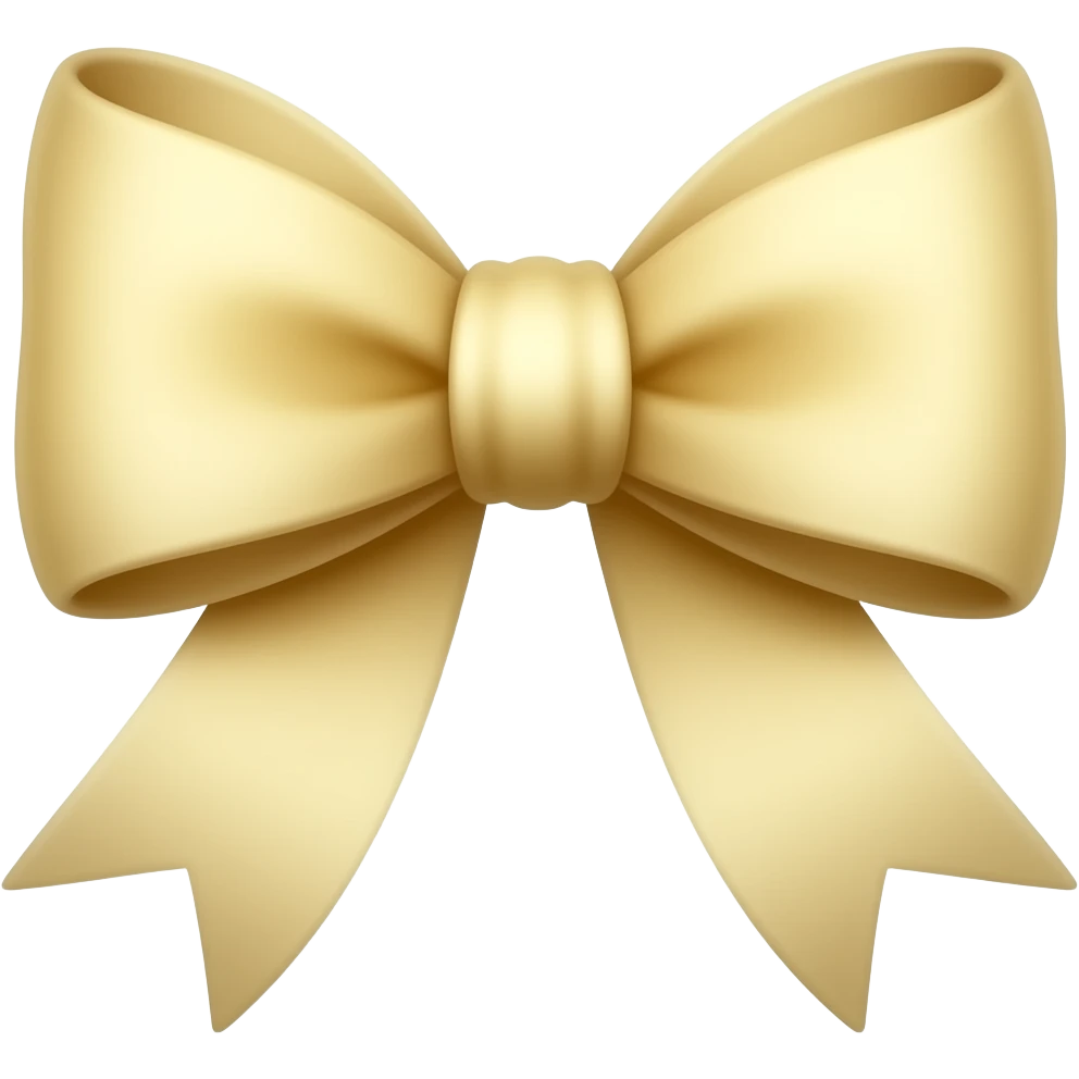 Beige bow emoji