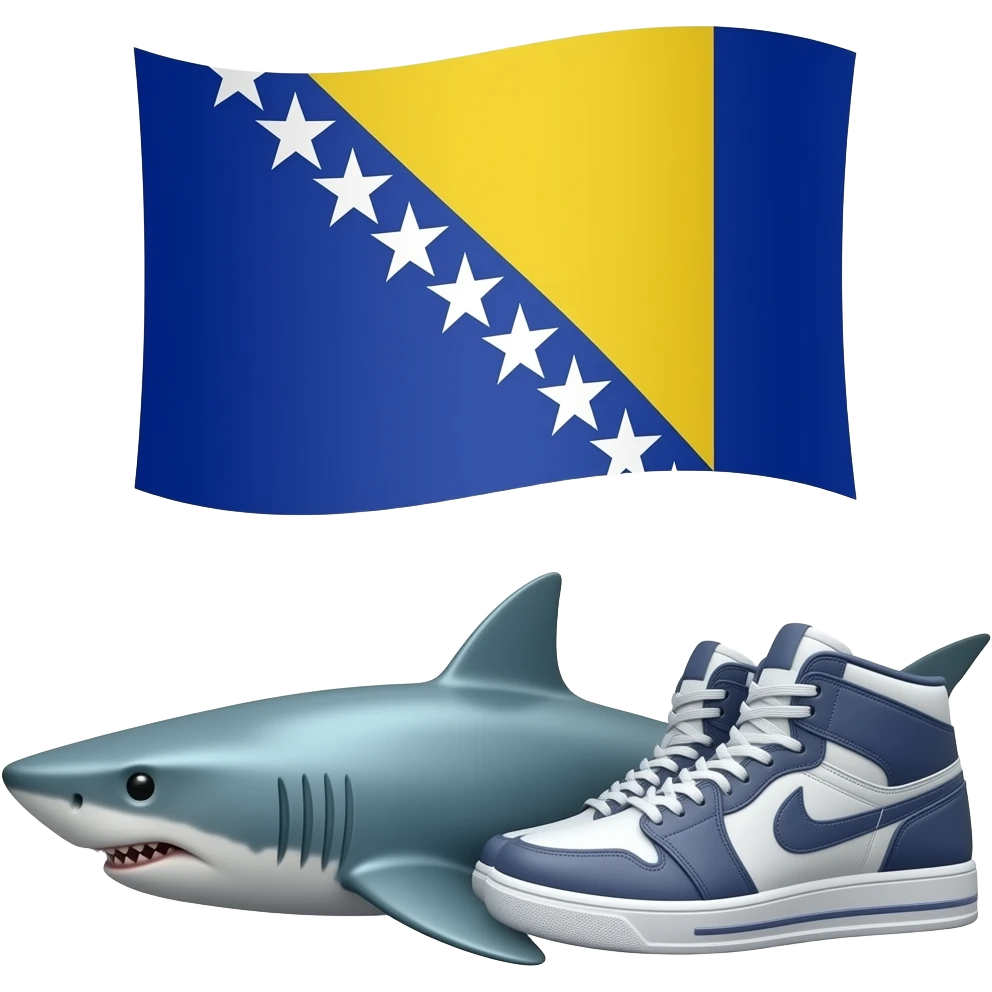 +🇧🇦🦈+👟+👟 emoji
