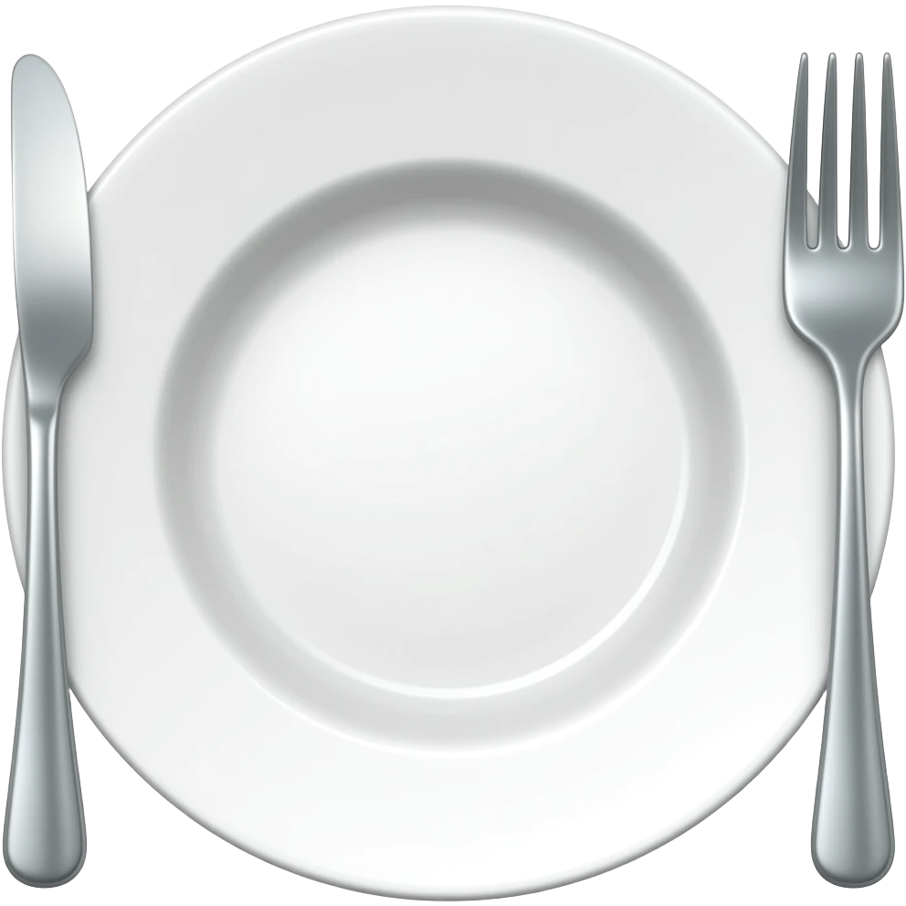 plate with knofe and fork emoji