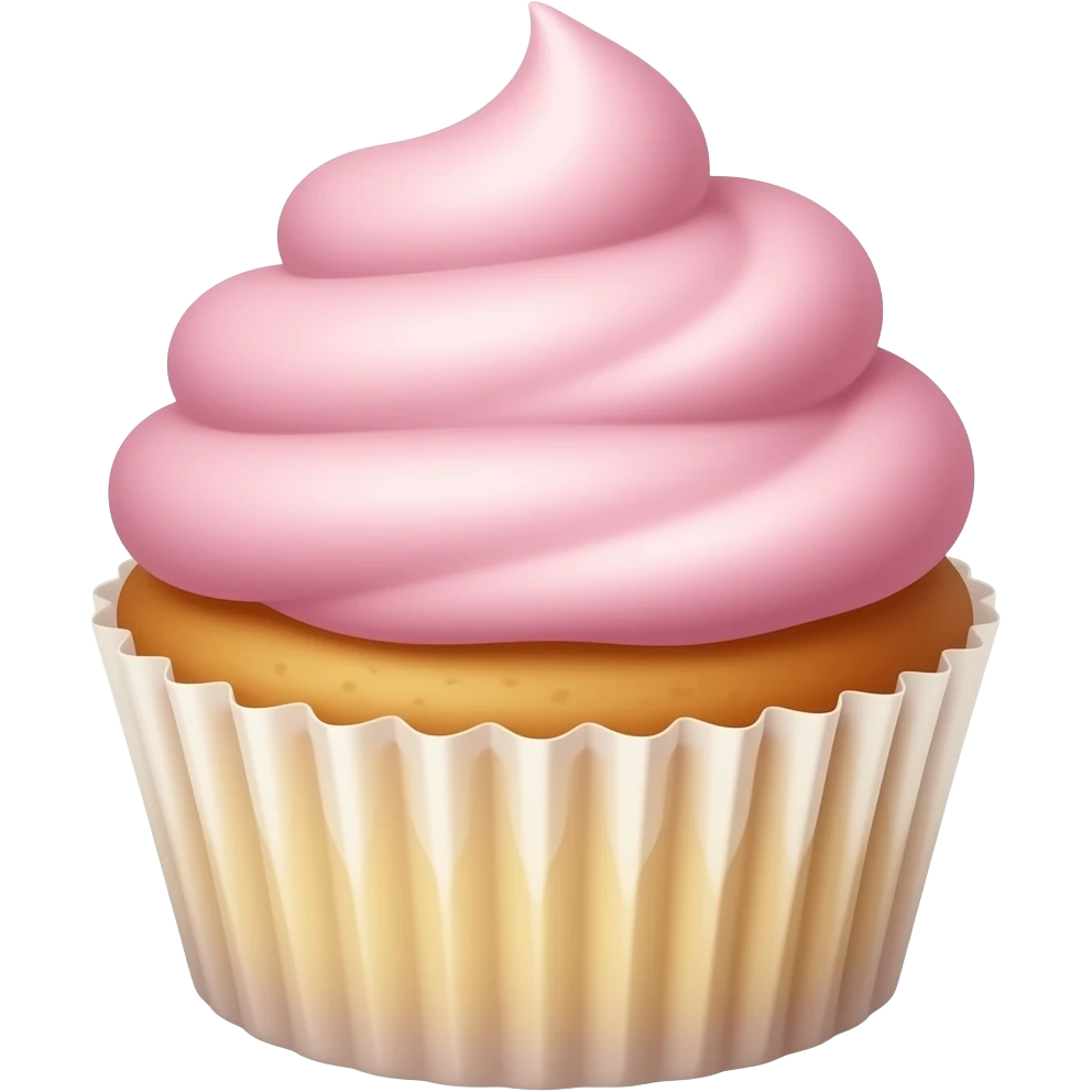 Cupcake with pink icing emoji