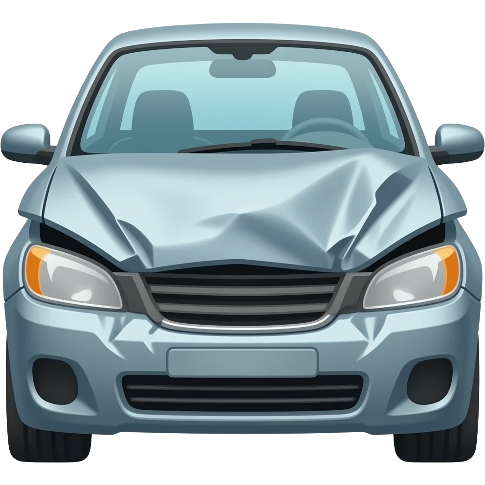 crashed car emoji