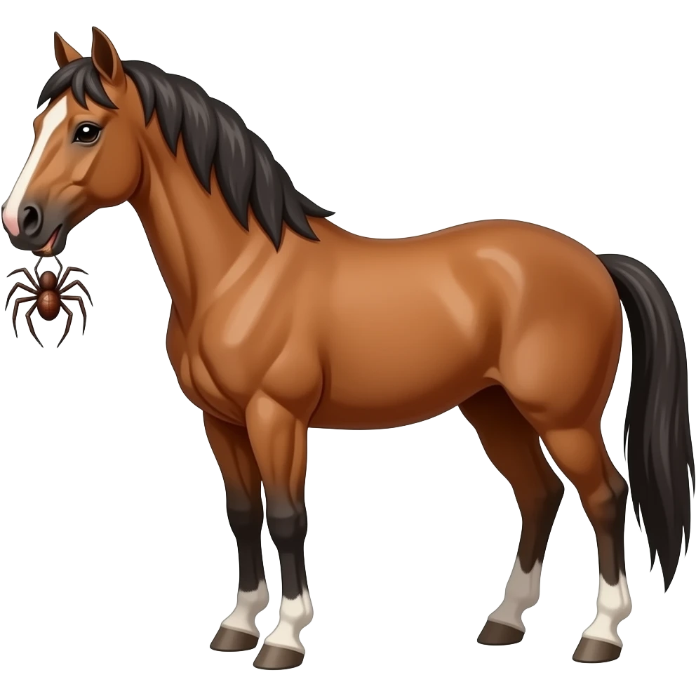 spider eats horse emoji