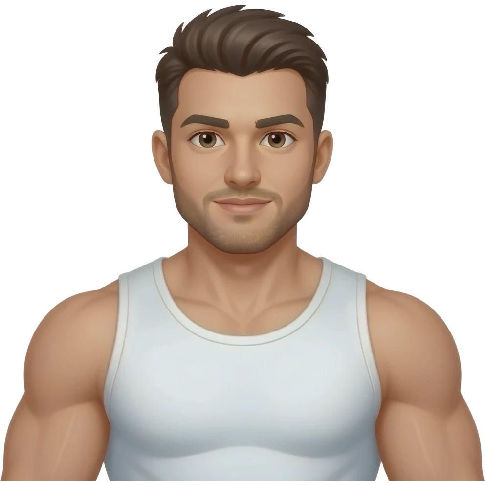 Muscled hunk emoji