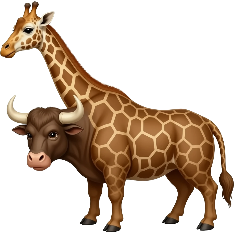 I want a fusion of giraffe bull monkey emoji
