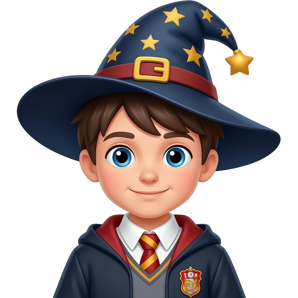 young man wizard, half body emoji