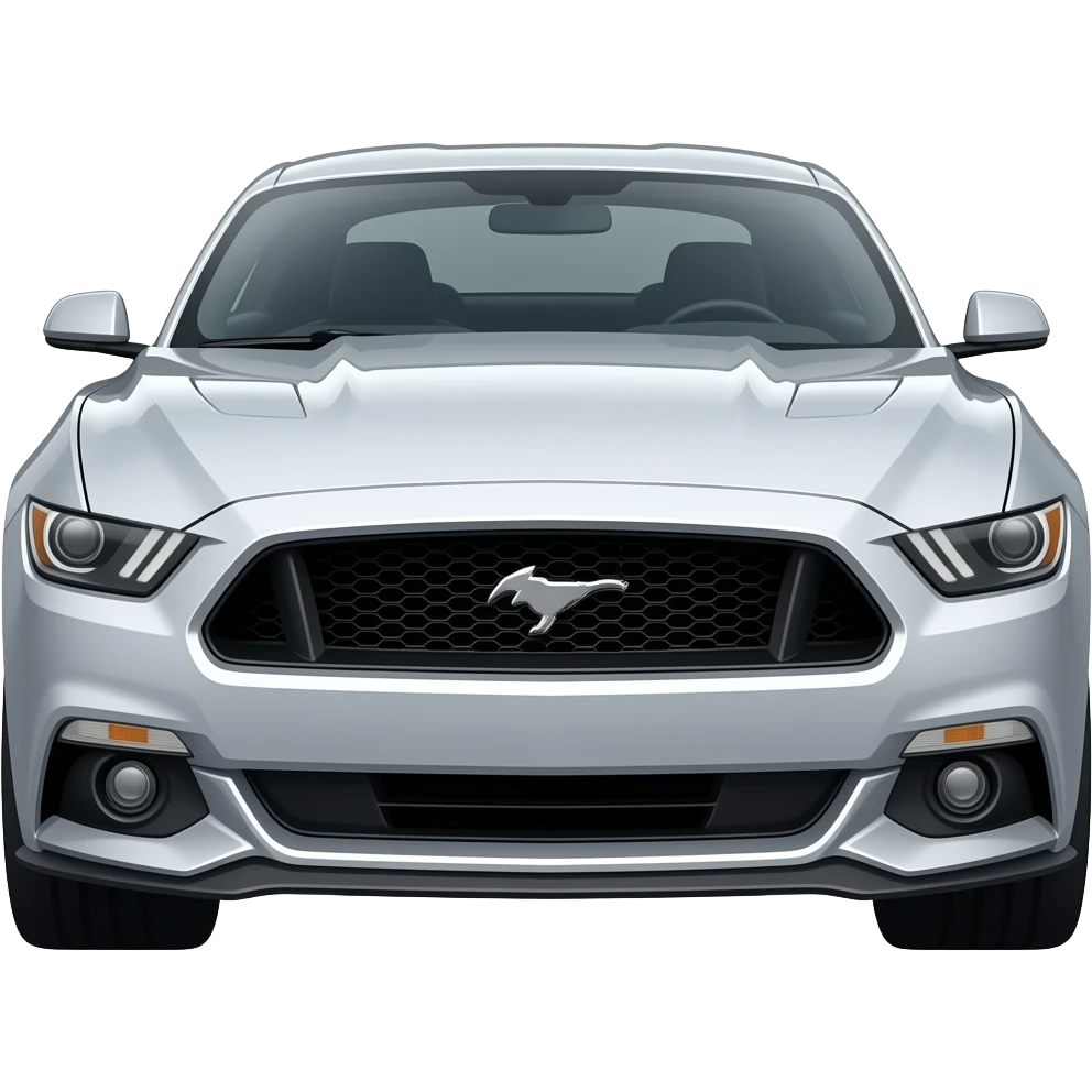Silver ford mustang emoji