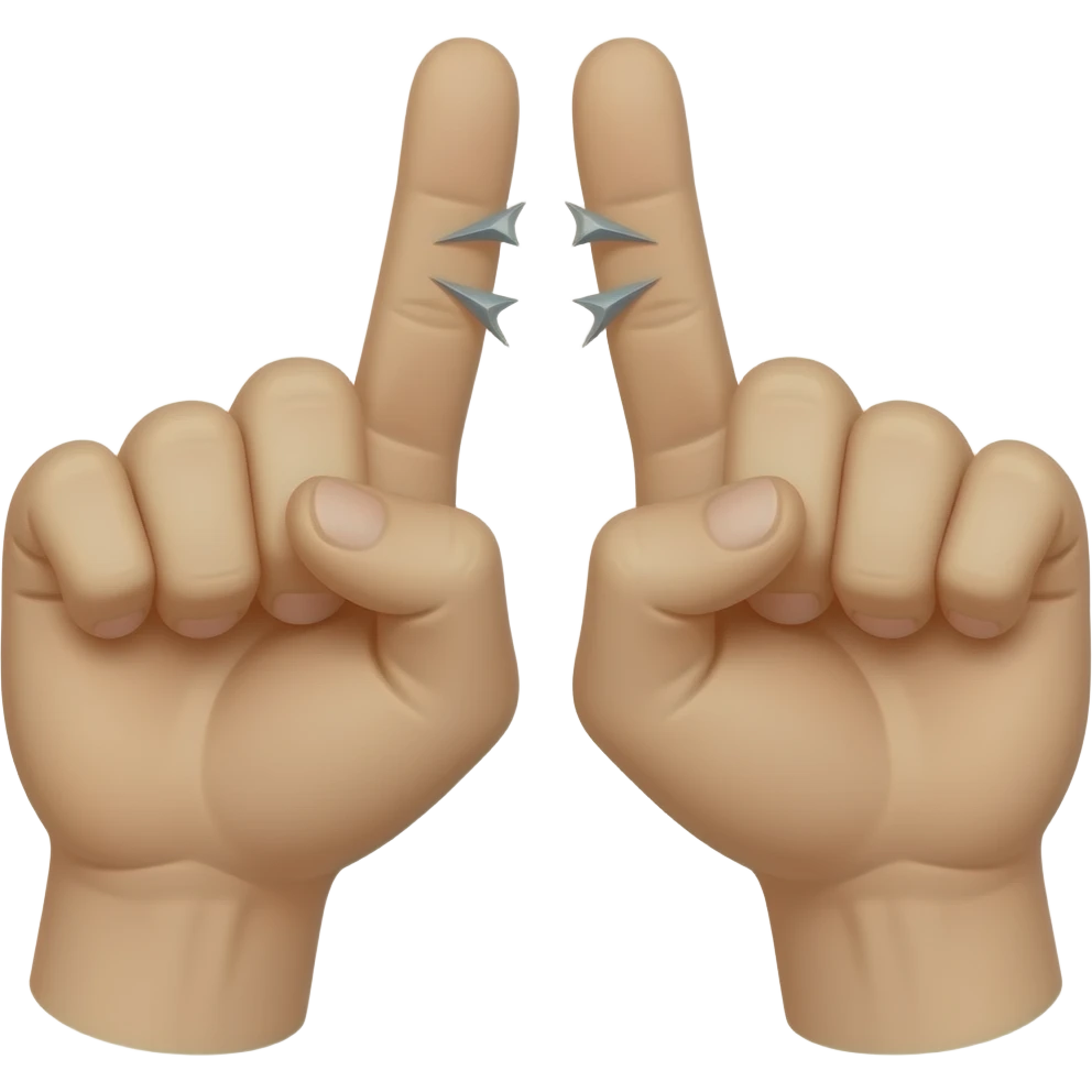 2 hands cracking emoji