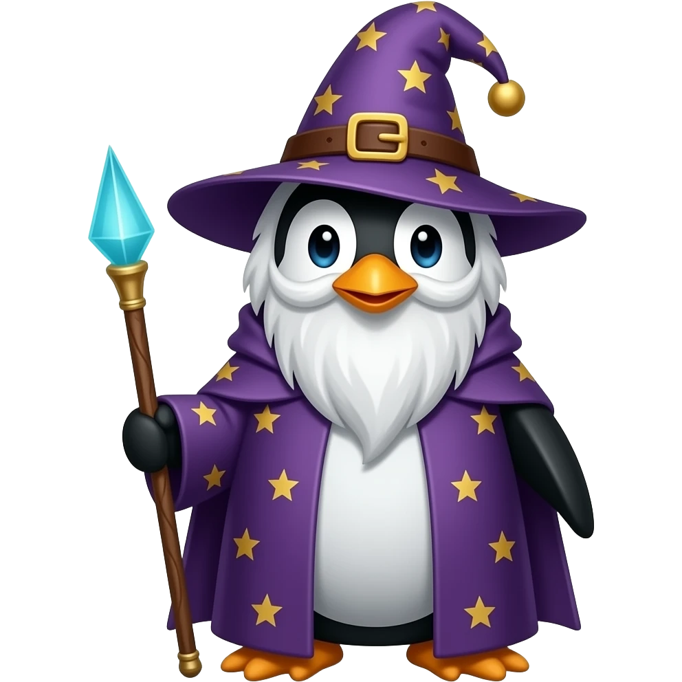 Penguin Wizard emoji