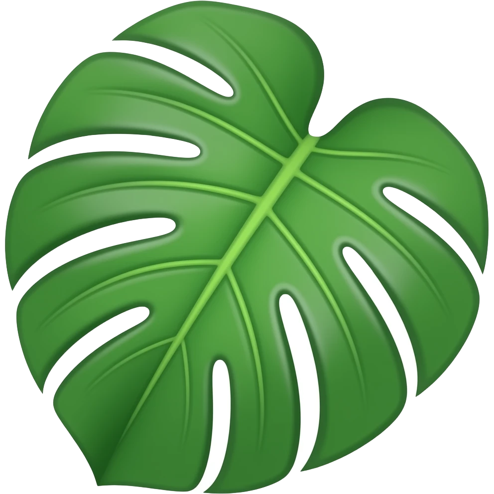 Monstera leaf emoji