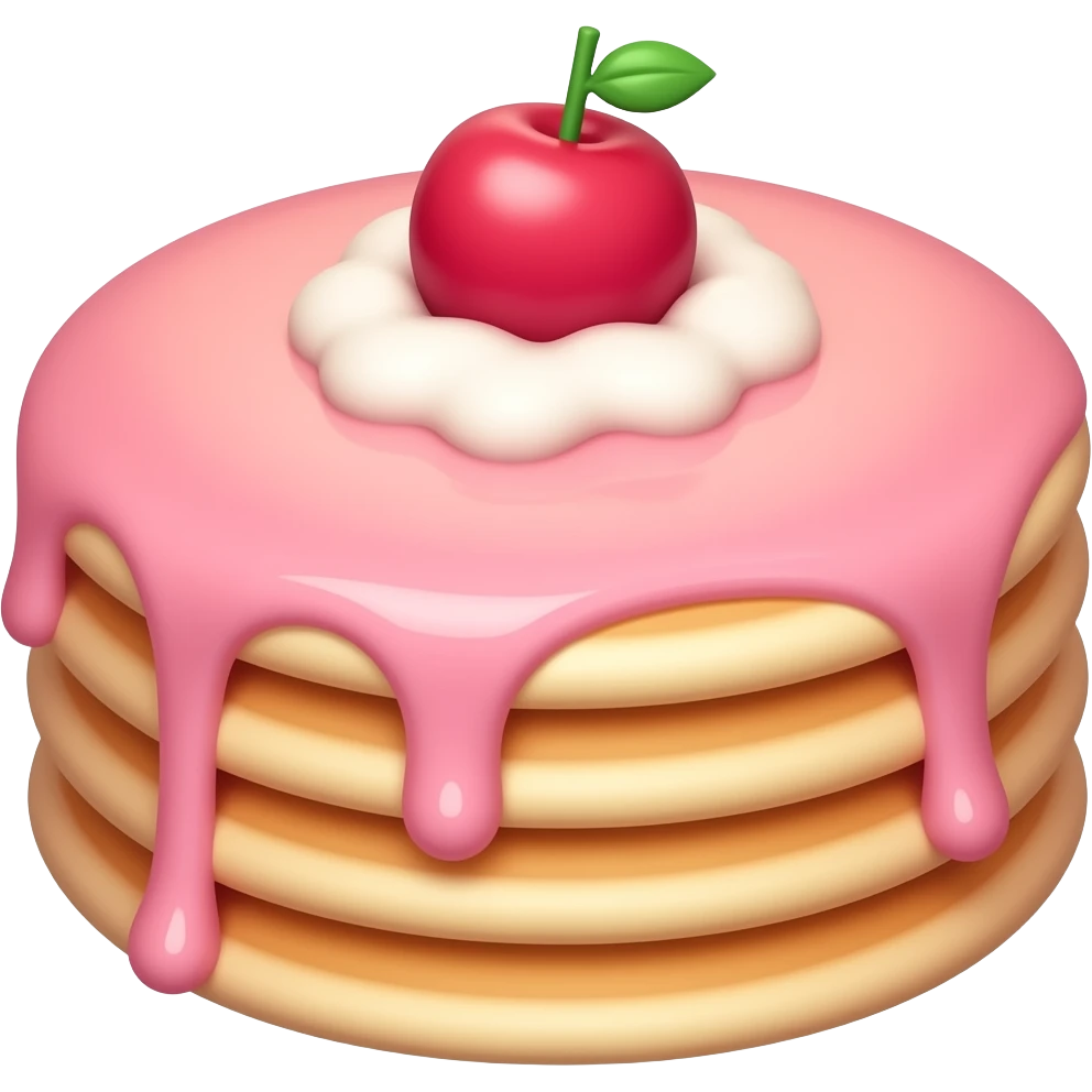 pancake with pink emoji