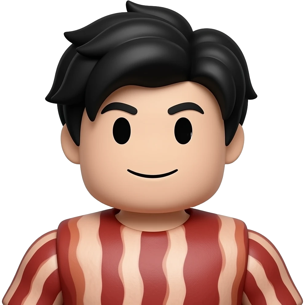 C'est un skin de bacon qui vient de Roblox  et avec des cheuveux noir emoji