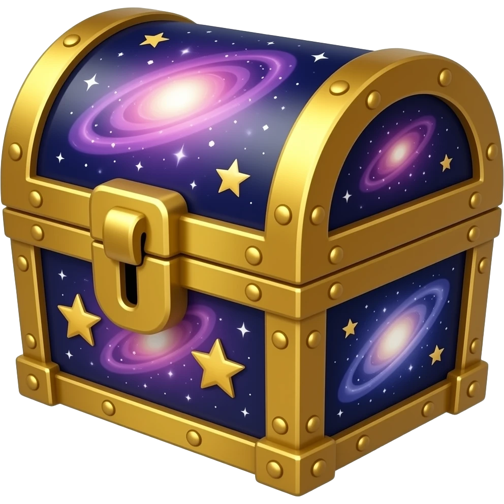 galaxy themed treasure chest emoji