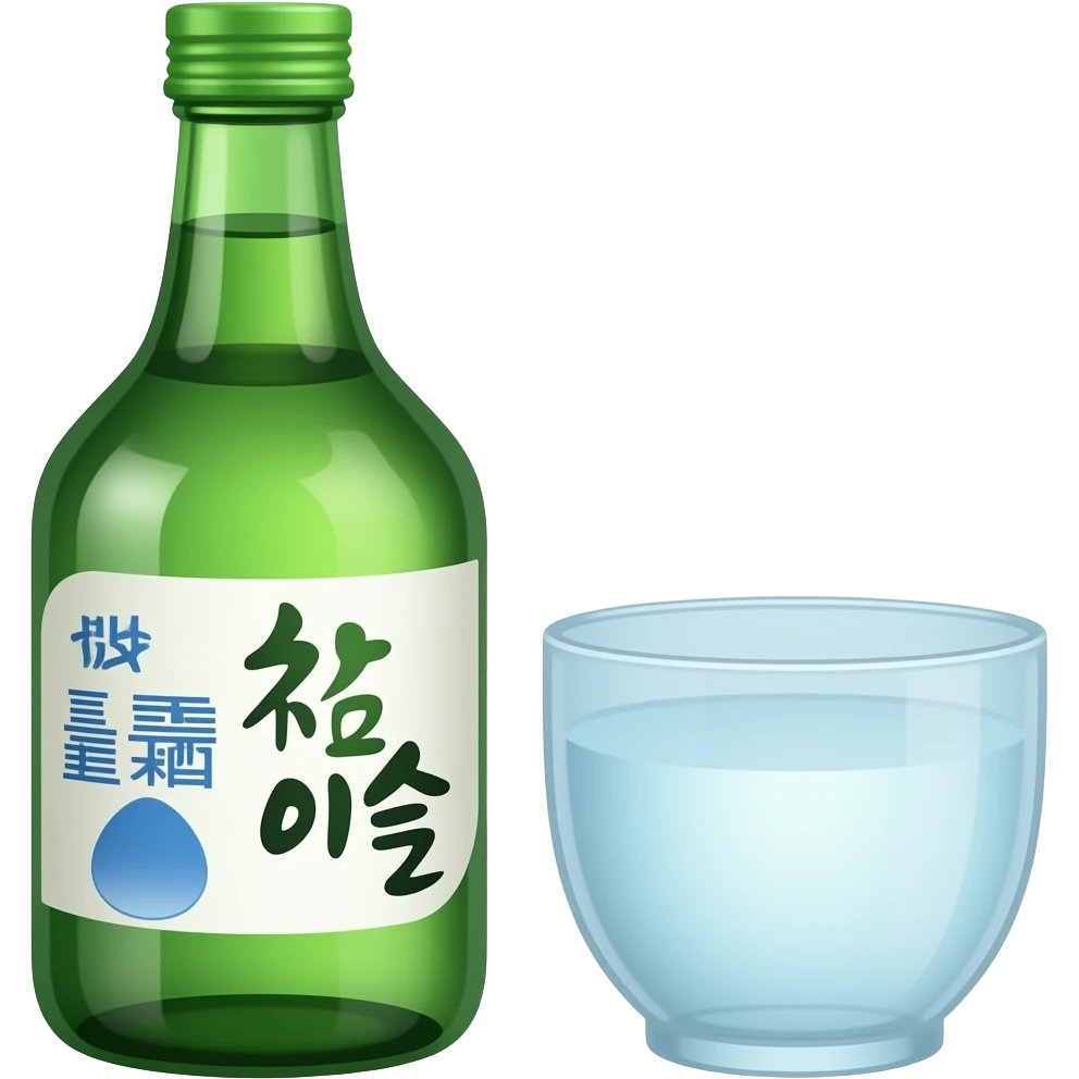 Soju and small cup emoji