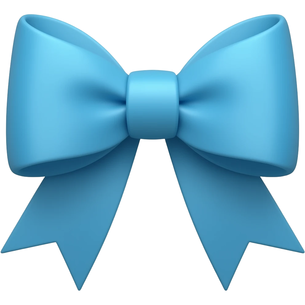 Dame un moño color azul emoji