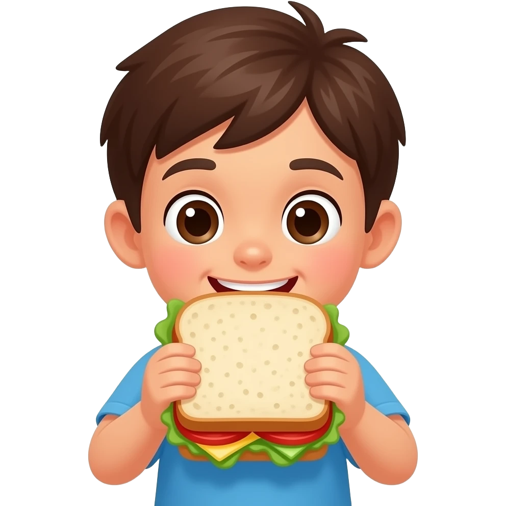 kid making a sandwich emoji