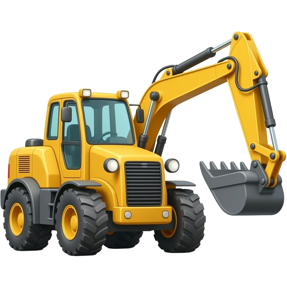 Bulldozer facing  forward emoji