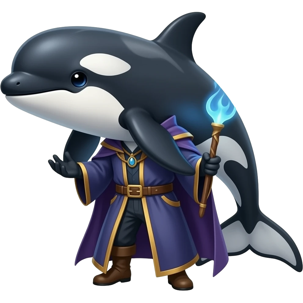 Orca wizard emoji
