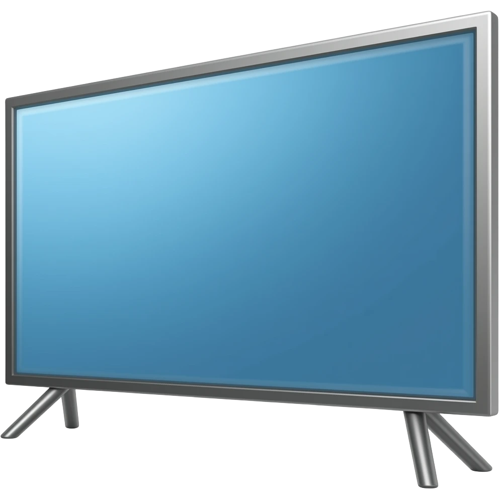 modern tv, legs on each sides emoji
