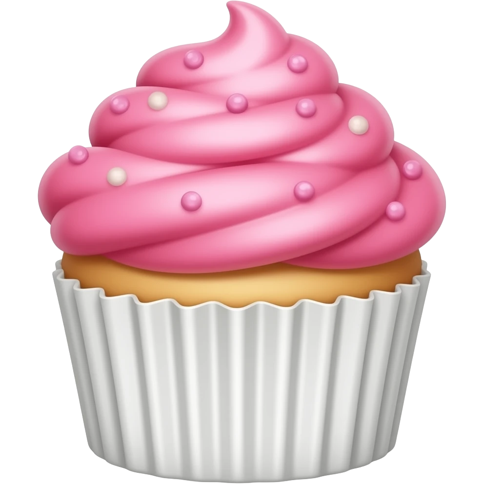 Cupcake with pink icing emoji