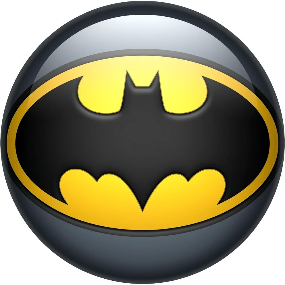 symbol from the 2008 film "The Dark Knight" emoji