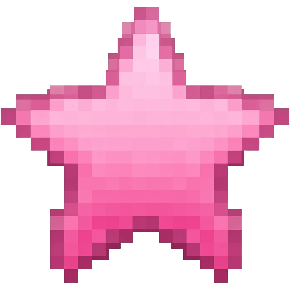 pixel pink star emoji