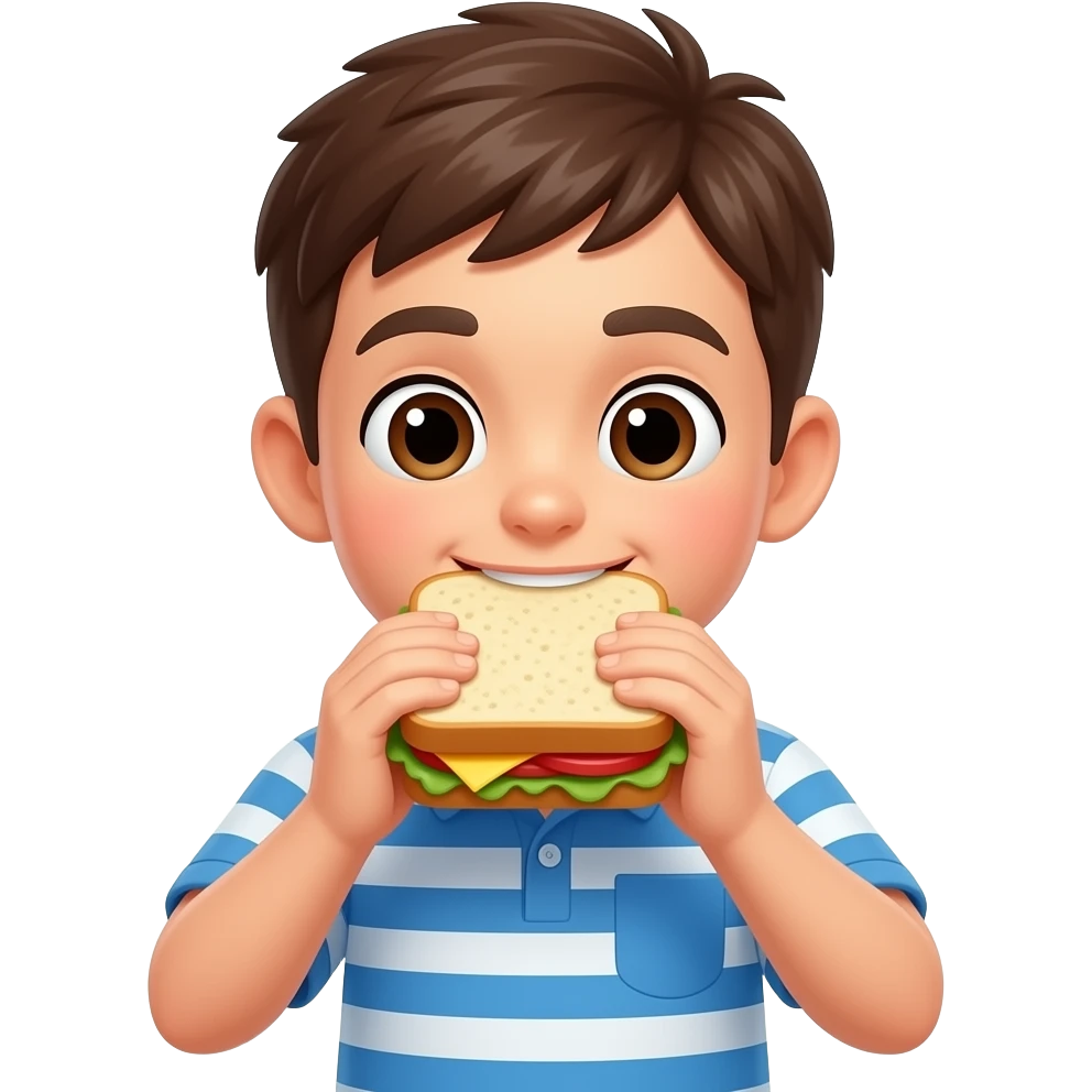 student eats emoji