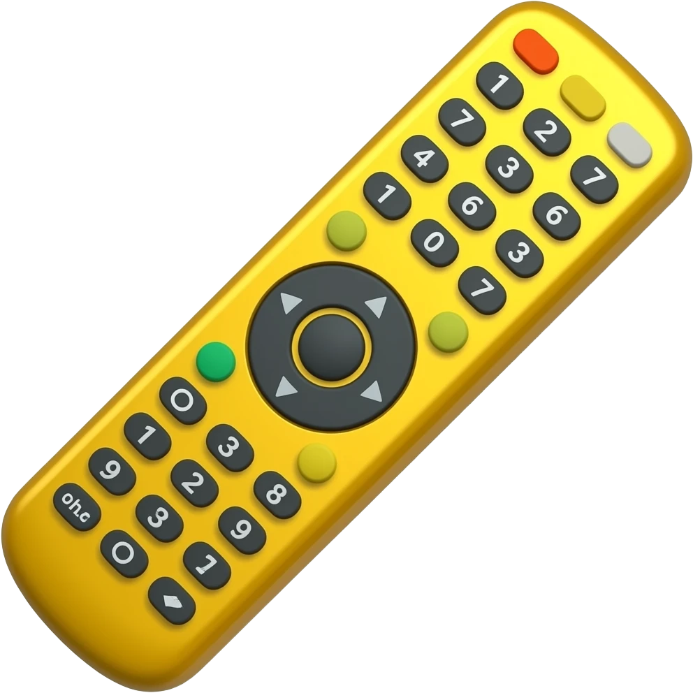 Yellow Remote emoji