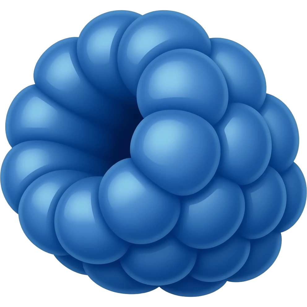 Blue raspberry emoji