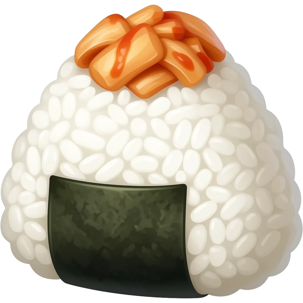 rice ball with kim emoji
