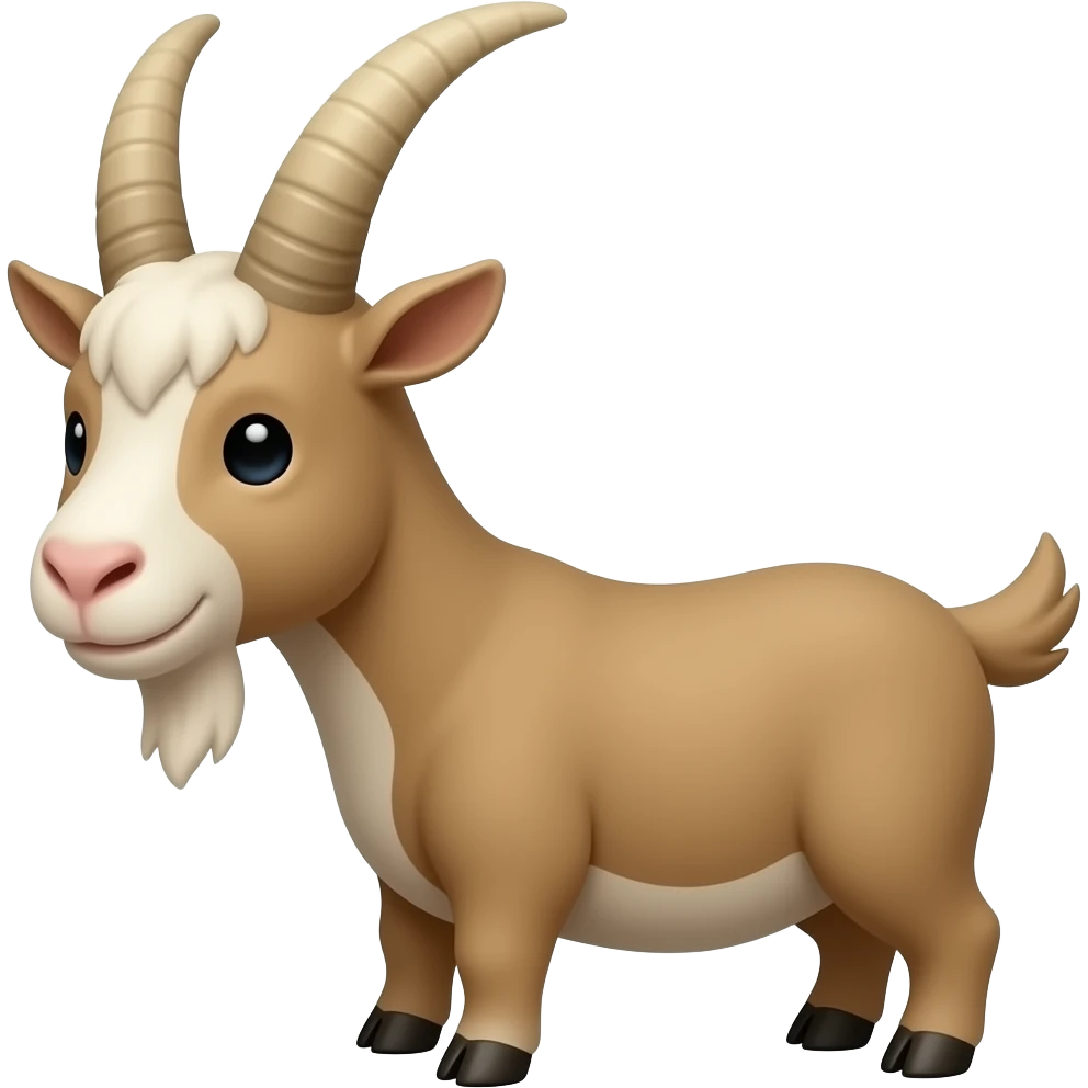burst up cute, simple viking goat emoji