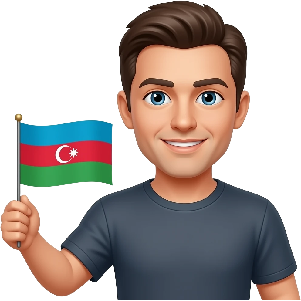 Bana elinde azerbaycan bayrağı adamı emojisi yap emoji