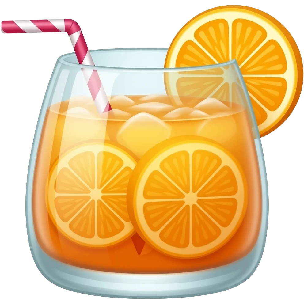 orange tropical cocktail (wide glass) emoji