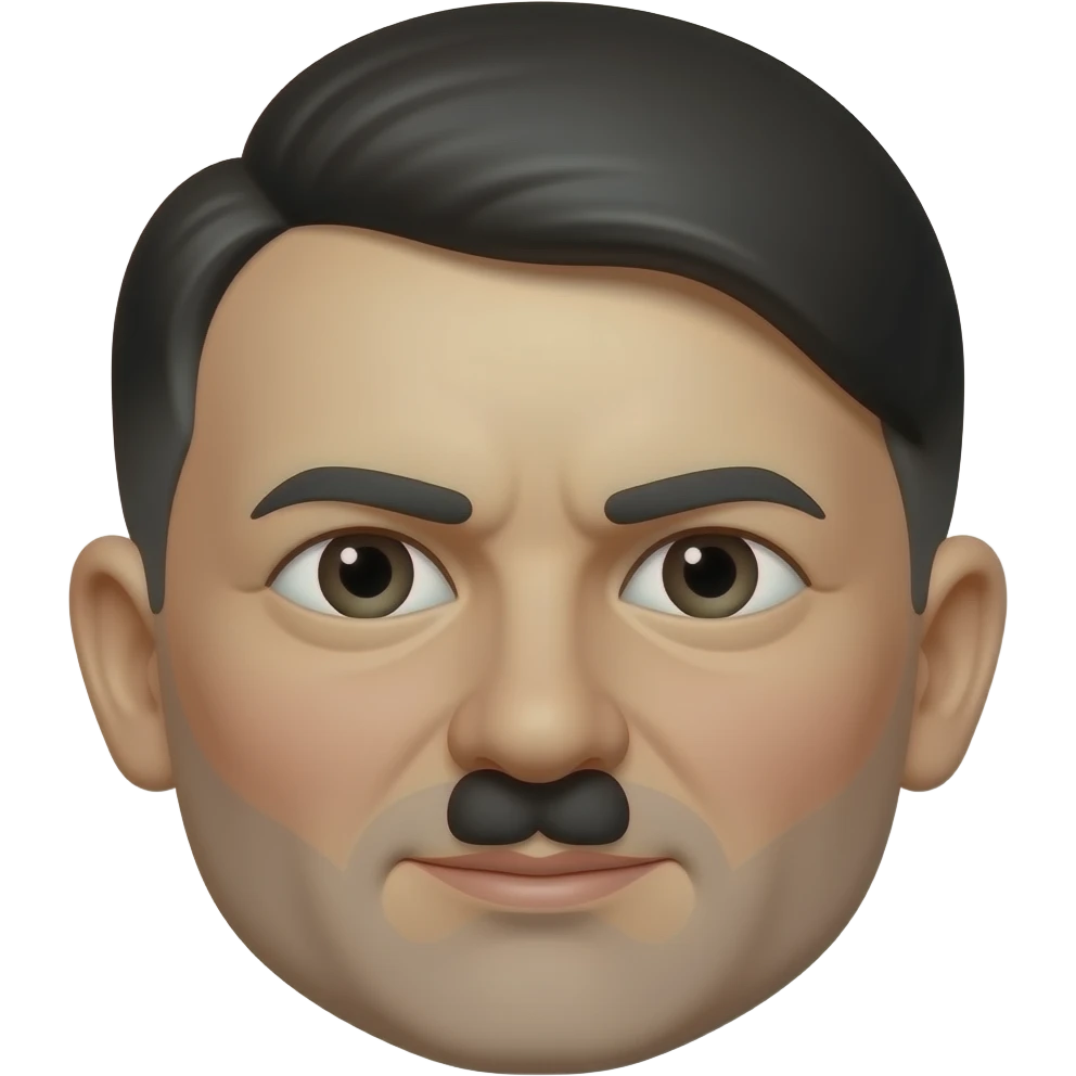 Hitler but looks like an iPhone emoji emoji